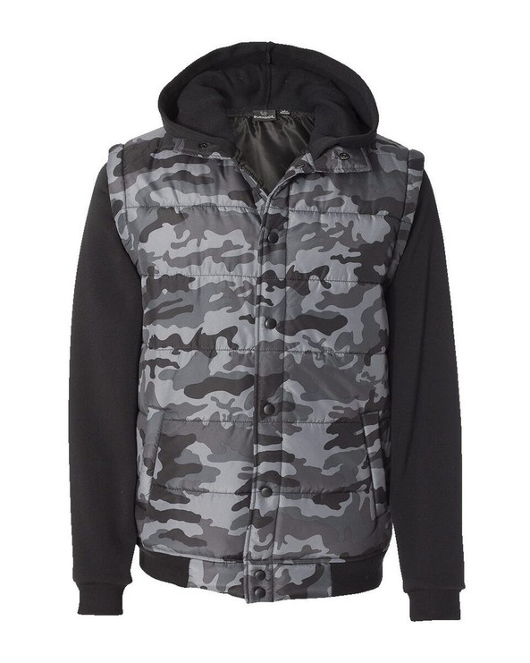 Burnside 8701 - Nylon Vest with Fleece Sleeves