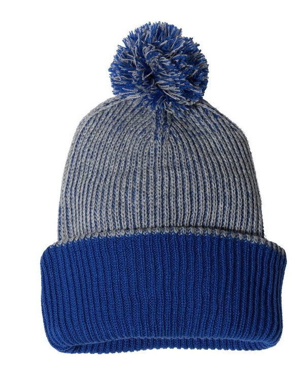 Sportsman SP70 - 12" Knit Speckled Pom-Pom Beanie