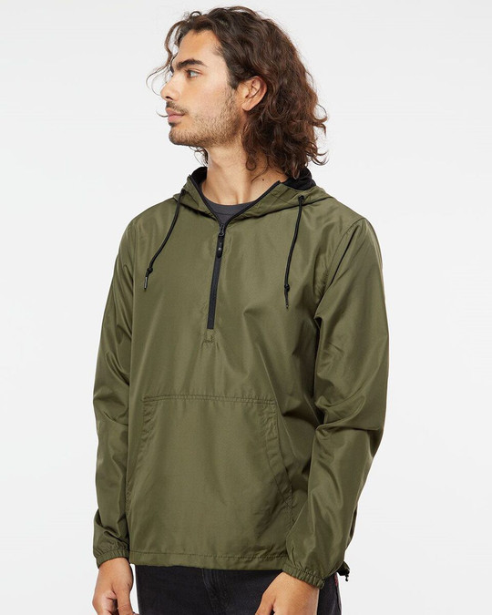 Independent Trading Co. EXP54LWP - Cortavientos Unisex Ligero con Cremallera de Cuarto de Longitud Pullover Jacket
