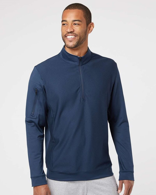 Adidas A295 - Pull-over à quart de zip texturé Performance