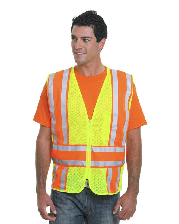Bayside 3787 - USA-Made ANSI Safety Mesh Vest