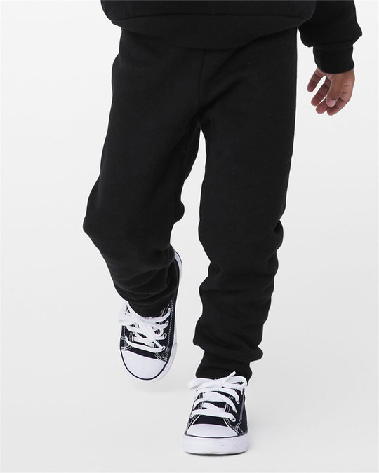 Bella+Canvas 3727T - Pantalones de chándal de vellón esponjoso para niños pequeños