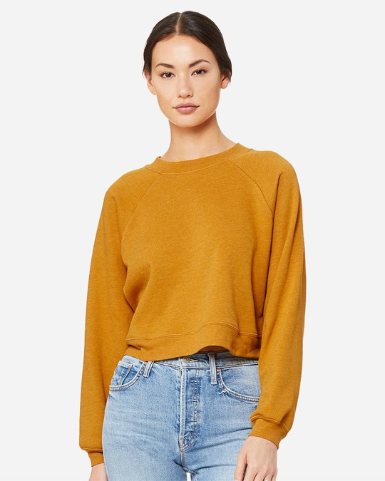 Bella+Canvas 7505 - Suéter de Lana con Mangas Raglán para Mujer