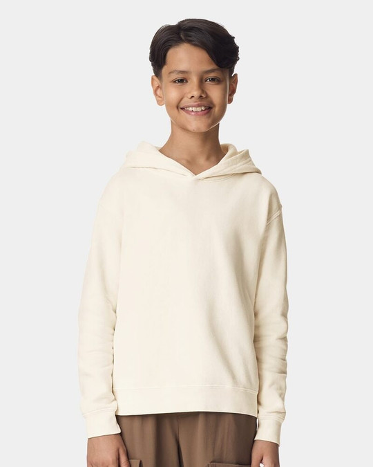 Comfort Colors 1467Y - Sudadera con Capucha de Forro Polar Ligero para Jóvenes Teñida en Prenda