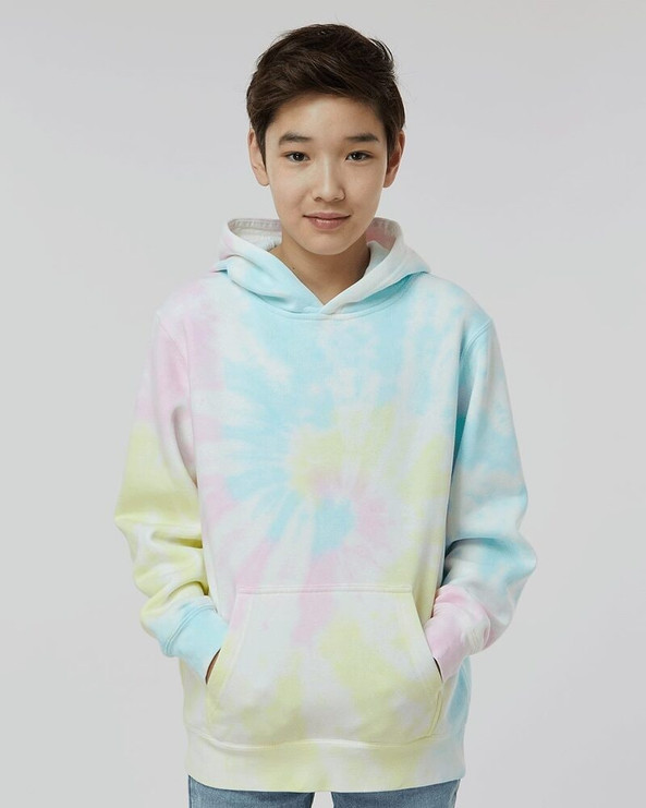 Independent Trading Co. PRM1500TD - Youth Midweight Tie-Dyed Hooded Sweatshirt