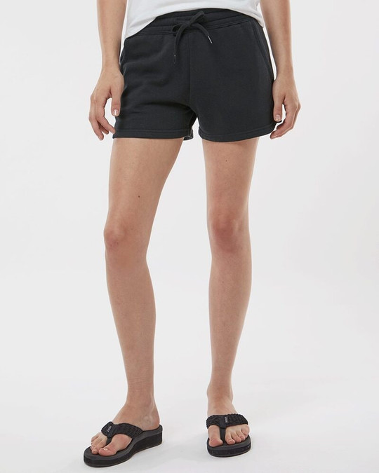 Independent Trading Co. PRM20SRT - Pantalones cortos de forro polar ligero California Wave Wash para mujer