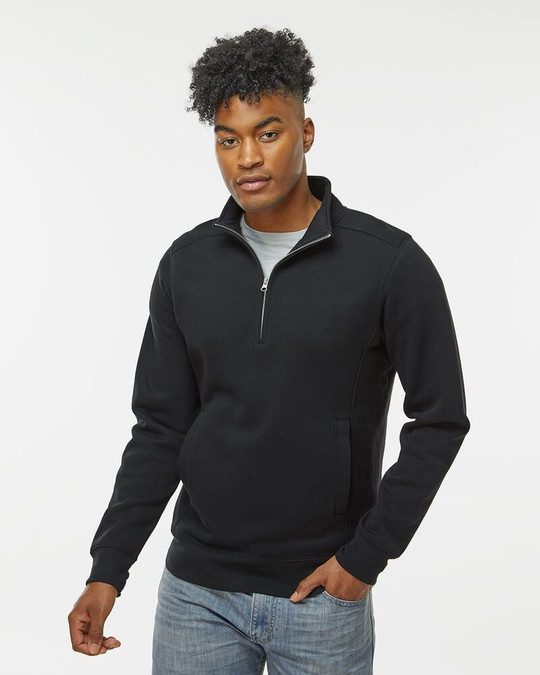 J. America 8717 - Sudadera de forro polar grueso con cremallera de un cuarto