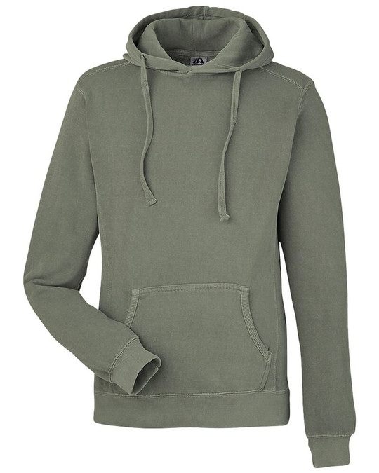 J. America 8730 - Sudadera con capucha de vellón teñida con pigmento