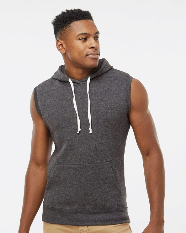 J. America 8877 - Triblend Sleeveless Hooded Sweatshirt
