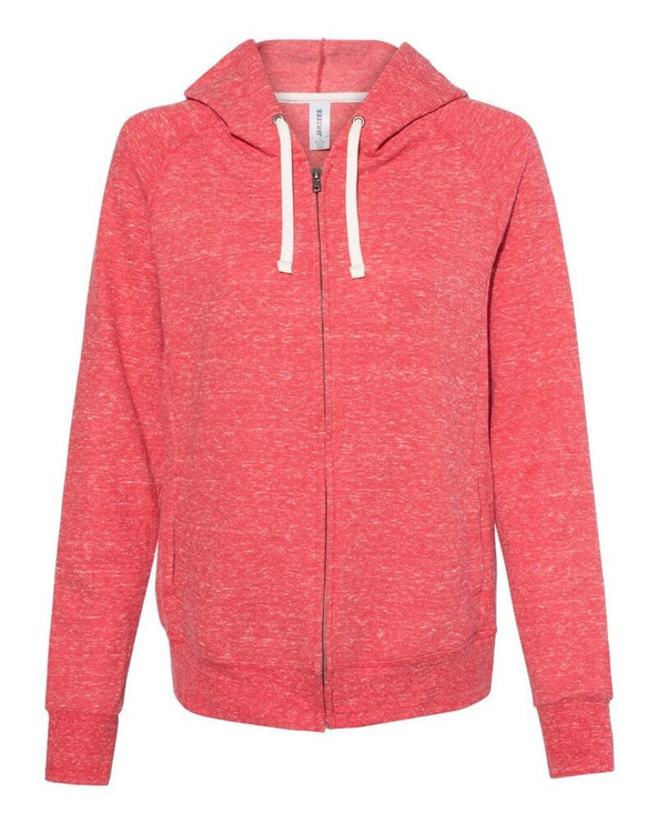 JERZEES 92WR - Women's Snow Heather French Terry Full-Zip Hooded Sweatshirt