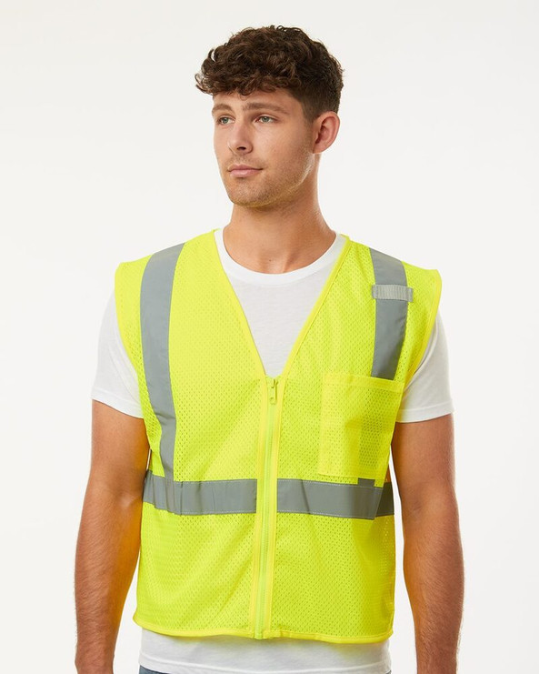Kishigo 1089-1090 - Single Pocket Zipper Mesh Vest