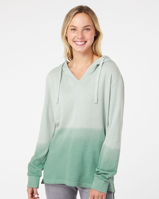 MV Sport W20185 - Sudadera con capucha de felpa francesa ombré para mujer