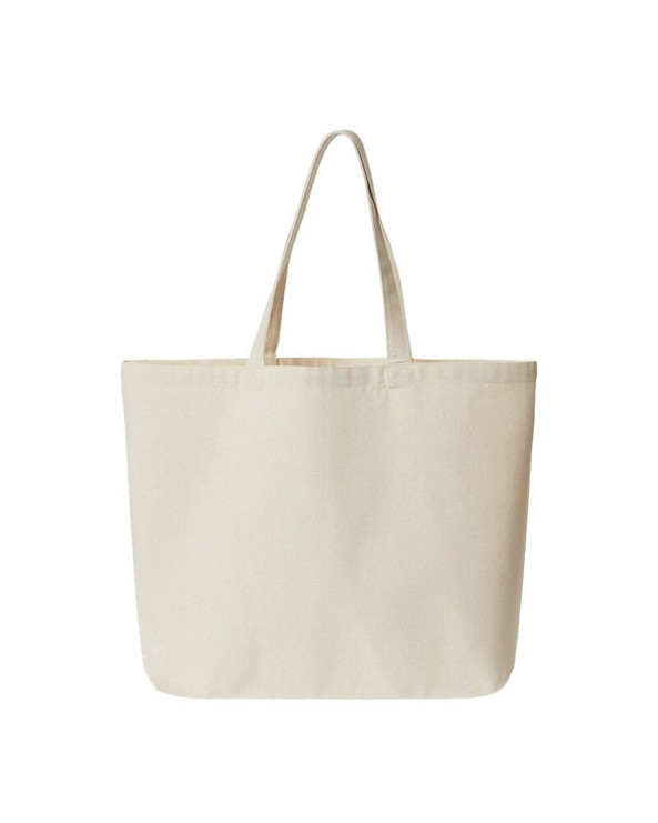 OAD OAD108R - Jumbo Recycled Midweight Gusseted Canvas Tote