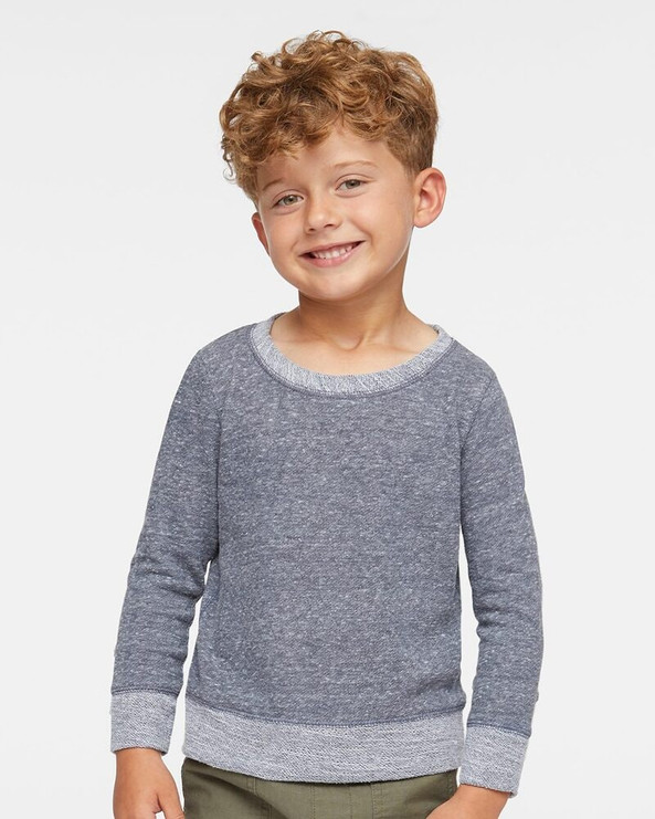 Rabbit Skins 3379 - Toddler Harborside Mélange French Terry Crew