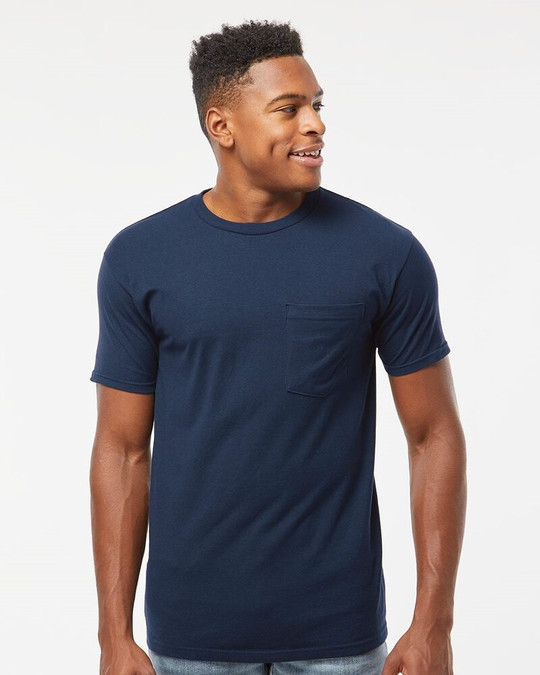 Tultex 293 - Camiseta de Bolsillo de Jersey Pesado