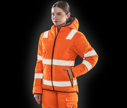 RESULT RS500X - RECYCLED RIPSTOP PADDED SAFETY JACKET