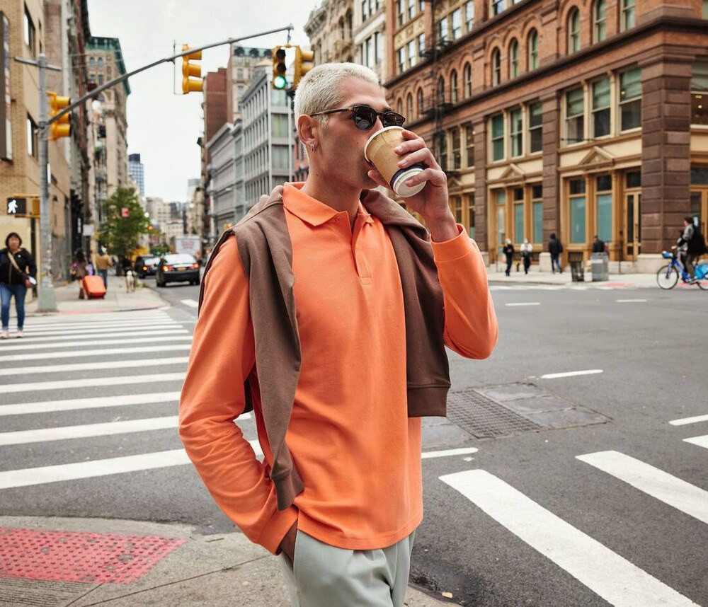 B&C BCU427 - Polo homme manches longues 210