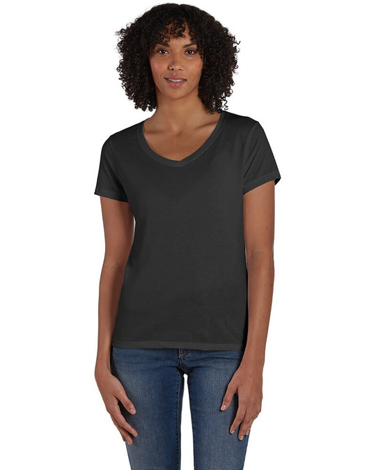 Hanes 42VT - Camiseta de mujer Perfect-T Triblend con cuello en V