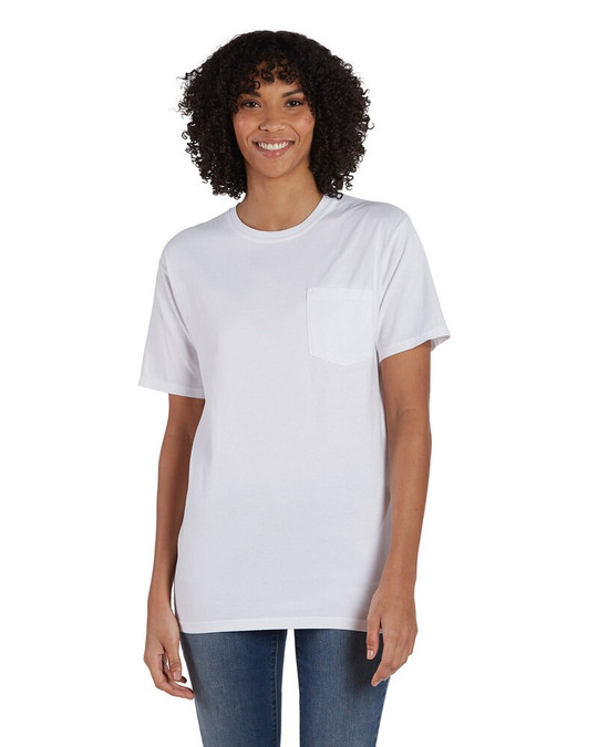 ComfortWash by Hanes GDH150 - Camiseta unisex teñida en prenda con bolsillo
