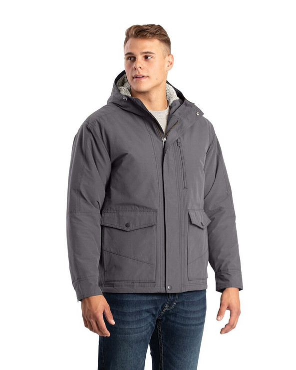Berne HJ67 - Men's Highland Quilt-Lined Micro-Duck Hooded Coat