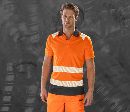 RESULT RS501X - RECYCLED SAFETY POLO SHIRT
