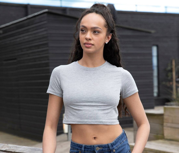 JUST T'S JT006 - WOMEN'S TRI-BLEND CROPPED T