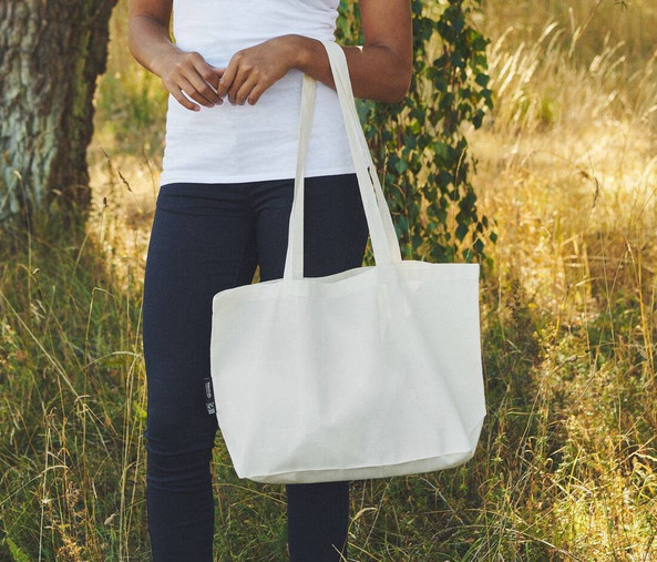 NEUTRAL O90015 - SHOPPING BAG WITH GUSSET