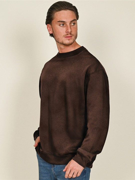 Casual Classics CRBSWAC400 - Casual Premium Combed 330 Acid Wash Oversized Extended Neck Sweatshirt