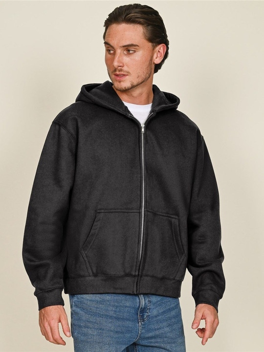 Casual Classics CRBHSAC250 - Casual Premium Combed 330 Acid Wash Boxy Oversize Zip Hood