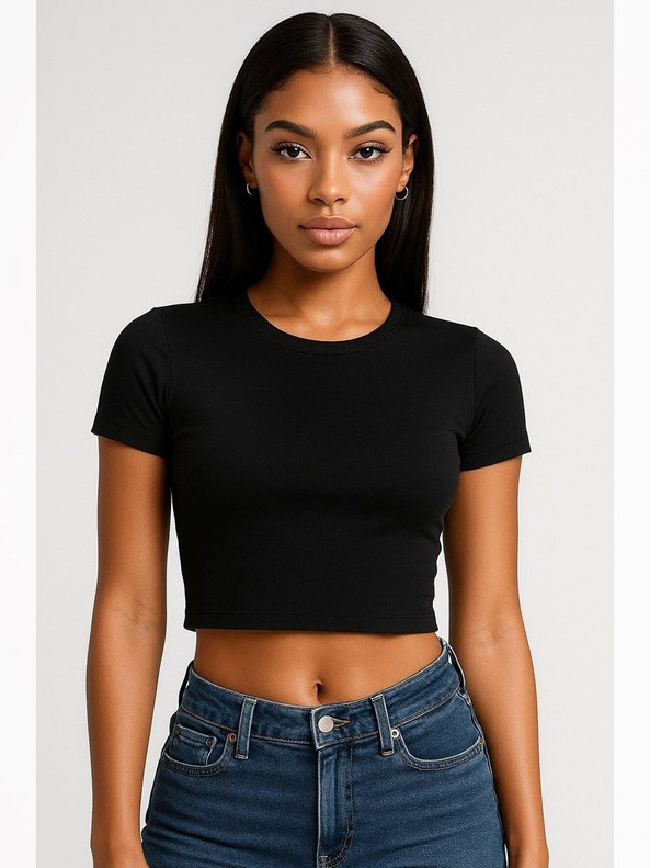 Casual Classics CRBT600L - Casual Combed 220 Ladies Cropped Baby T