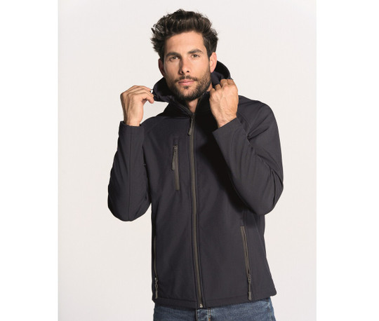 JHK JK341 - FULL ZIP SOFTSHELL JACKET HOODED