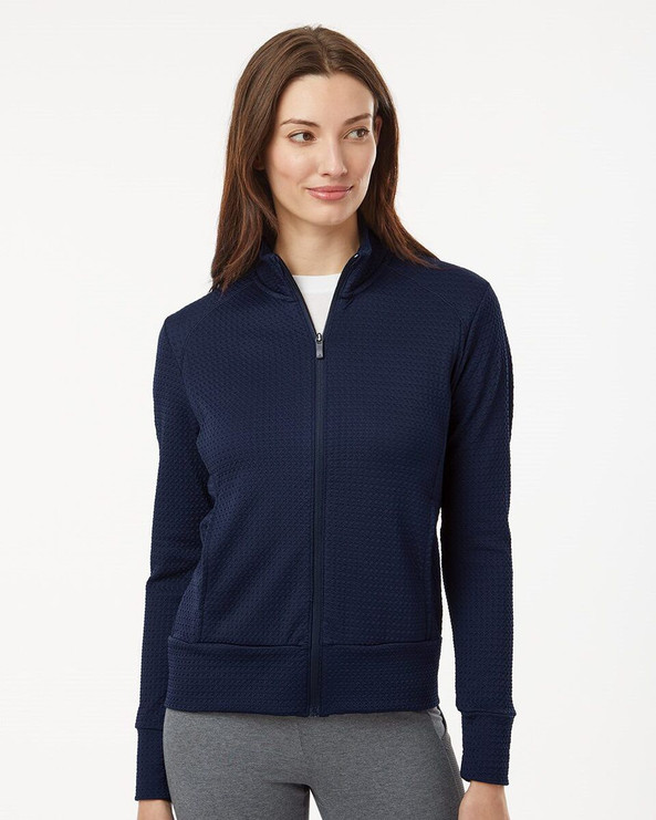 Adidas A1007 - Chaqueta con cremallera completa Ultimate Textured para mujer