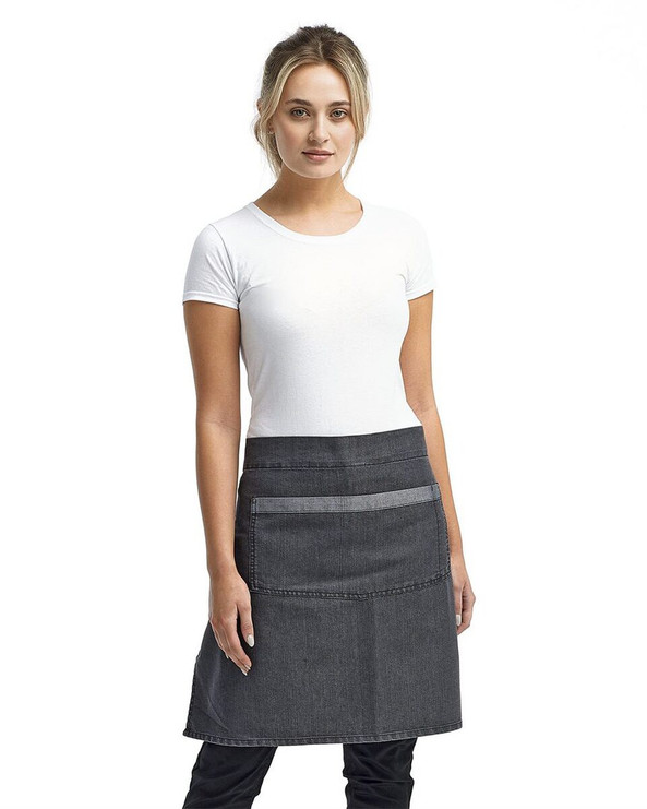 Artisan Collection by Reprime RP128 - Domain Contrast Denim Waist Apron with Pocket