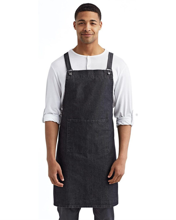 Artisan Collection by Reprime RP129 - Delantal de barista con bolsillo y espalda cruzada