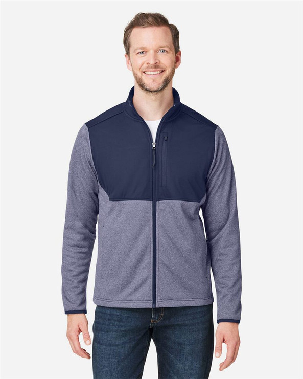 CORE365 CE74 - Chaqueta Venture Heathered Stripe Hybrid, Hombre