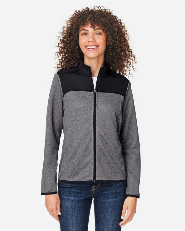 CORE365 CE74W - Chaqueta Venture Heathered Stripe Hybrid, Mujer