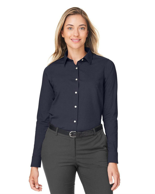 Devon & Jones DG505W - Camisa de vestir de popelina CrownLux Performance® Spencer para mujer