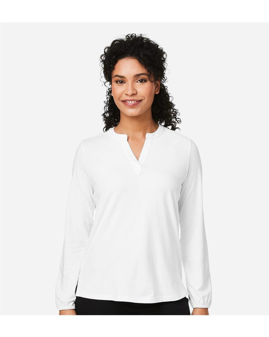 Devon & Jones DP122W - Top de punto con media tapeta Raleigh, mujer