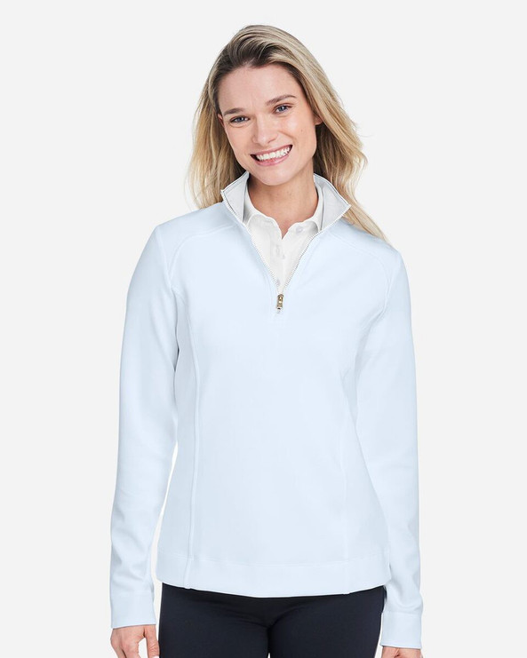 Fairway & Greene F12250 - Jersey de mujer Wells Quarter-Zip Tech Pullover