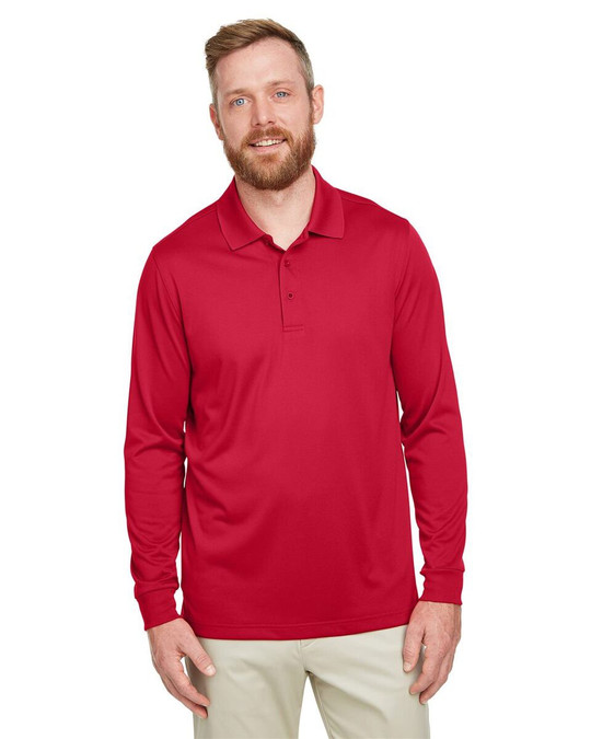 Harriton M348LT - Polo de hombre Tall Advantage Long Sleeve Snag Protection Plus IL