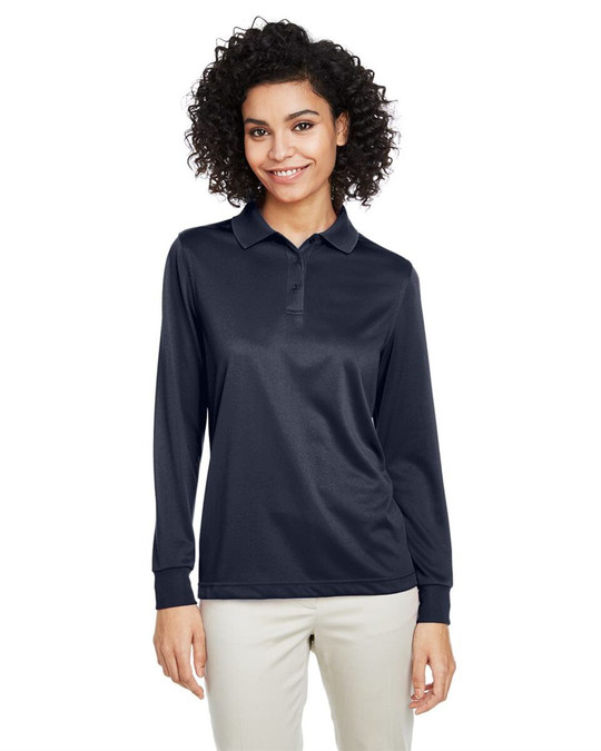 Harriton M348LW - Polo de manga larga Advantage Snag Protection Plus IL para mujer