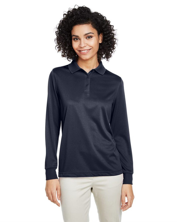 Harriton M348LW - Women's Advantage Snag Protection Plus IL Long Sleeve Polo