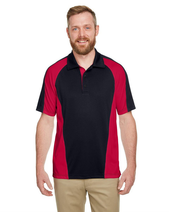 Harriton M385 - Polo Advantage Snag Protection Plus IL Colorblock para hombre