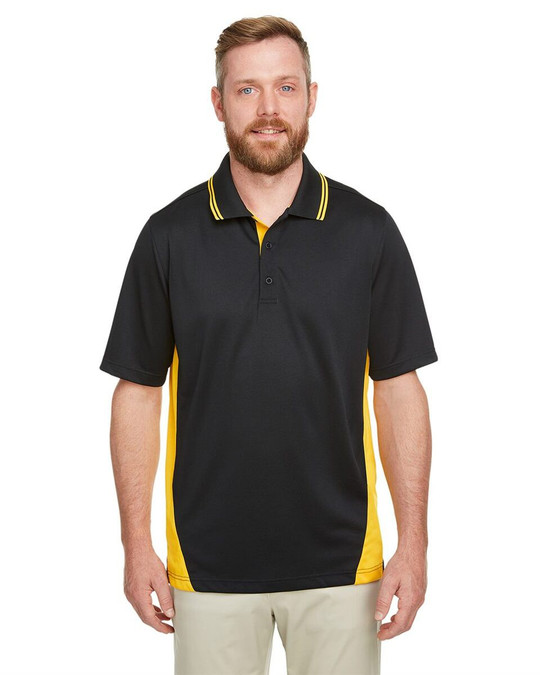 Harriton M386 - Polo de hombre Flash Snag Protection Plus IL Colorblock