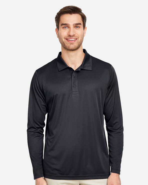 Team 365 TT51L - Polo de manga larga Zone Performance para hombre
