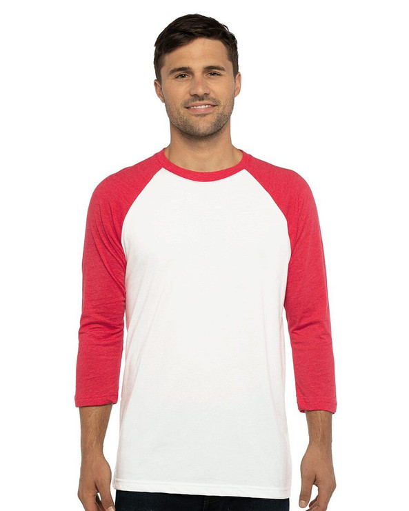 Next Level 6251 - CVC Camiseta raglán de manga tres cuartos