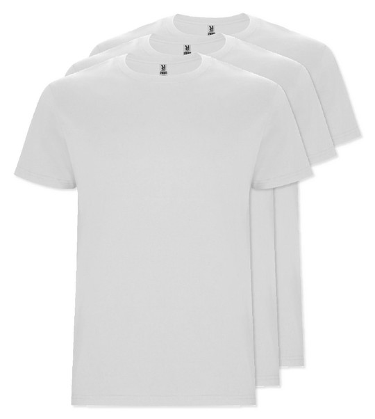 Pack of 30 Roly Workwear CA6681 - STAFFORD Tubular short-sleeved t-shirt in adult sizes and with side seams in kid's sizes
