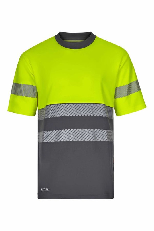 Velilla 305643 - Short-sleeve two-tone cotton T-shirt with segmented tape