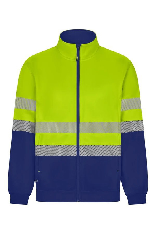 Velilla 305733 - Two-tone recycled full-zip sweatshirt with segmented tape