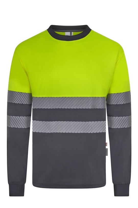 Velilla 305635 - Long sleeve two-tone recycled polyester T-shirt with segmented tape